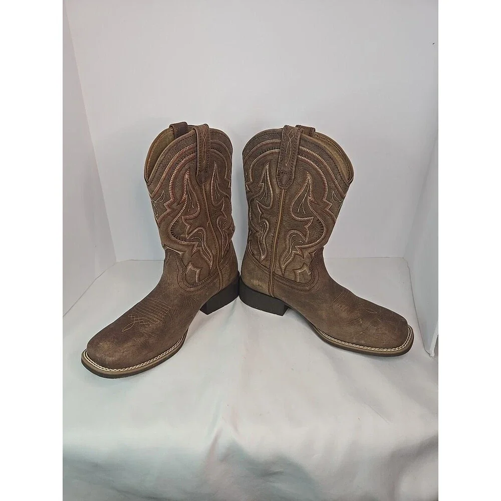 CODY JAMES cush core mens performance western boots-broad square toe size 8D